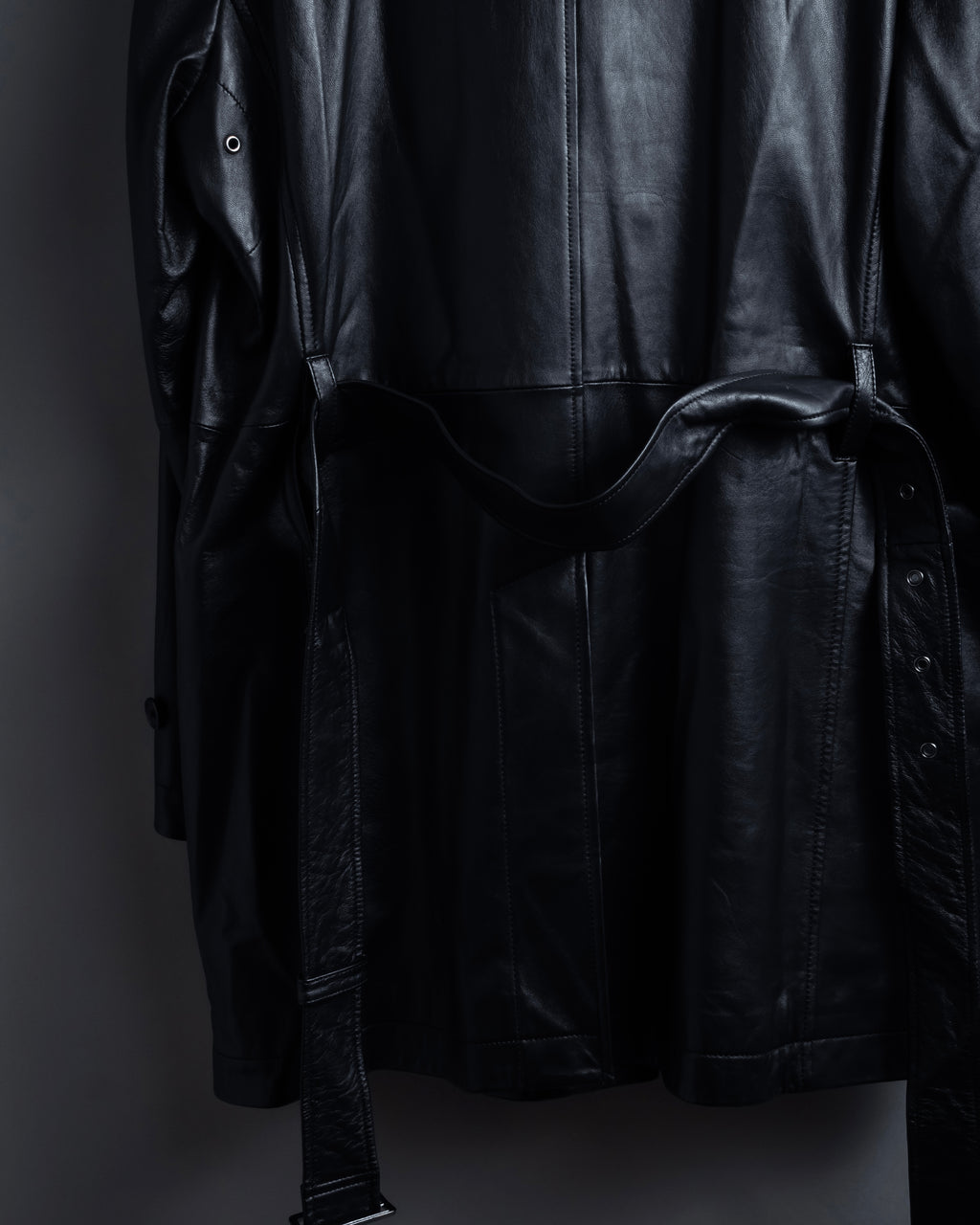 "DURBAN" Double zipper sheepskin leather coat