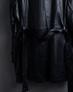 "DURBAN" Double zipper sheepskin leather coat