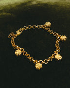 "Christian Dior" 00's-10's Floral rhinestone charm bracelet
