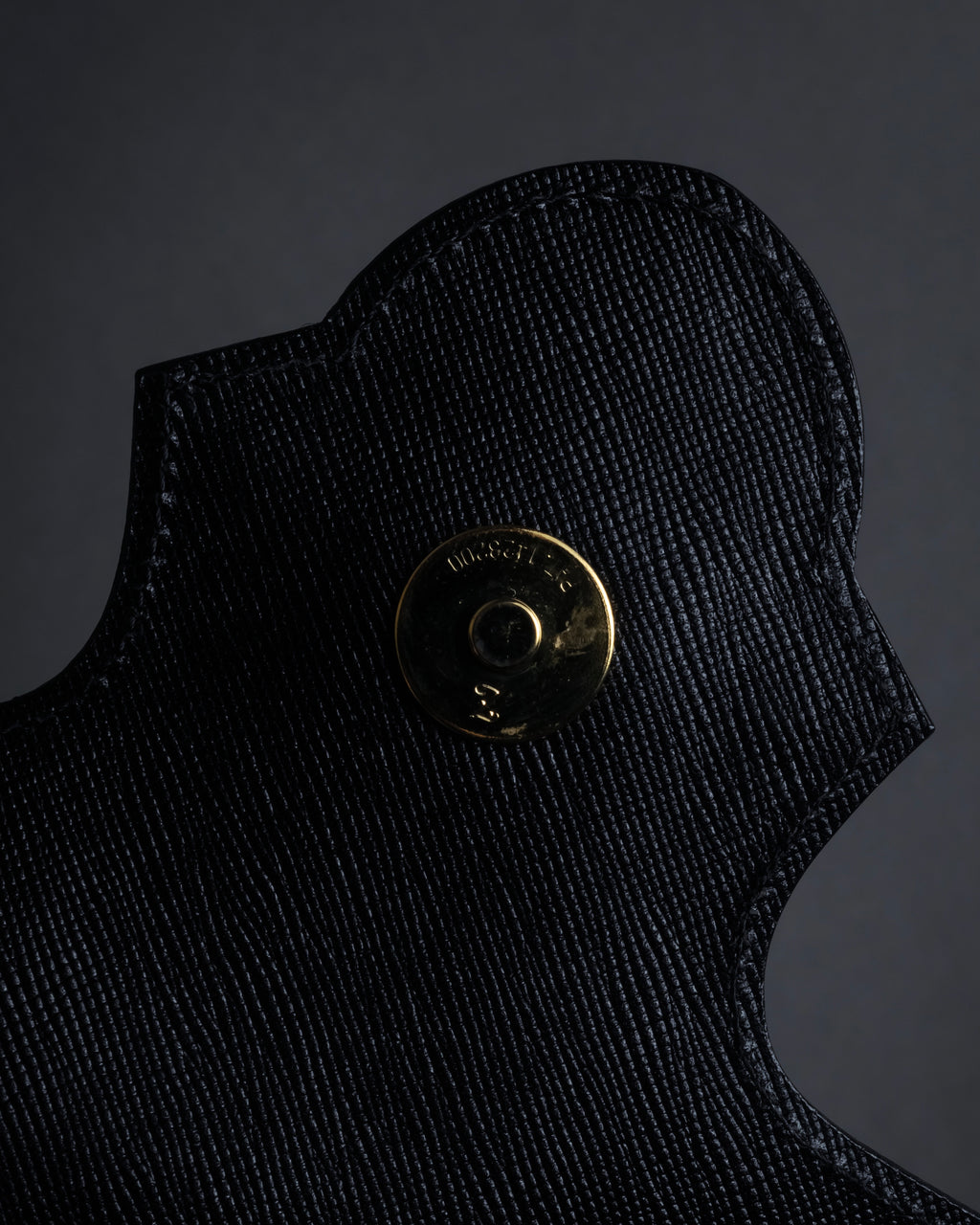 "YVES SAINT LAURENT" Cassandra logo engraved flap design leather bag