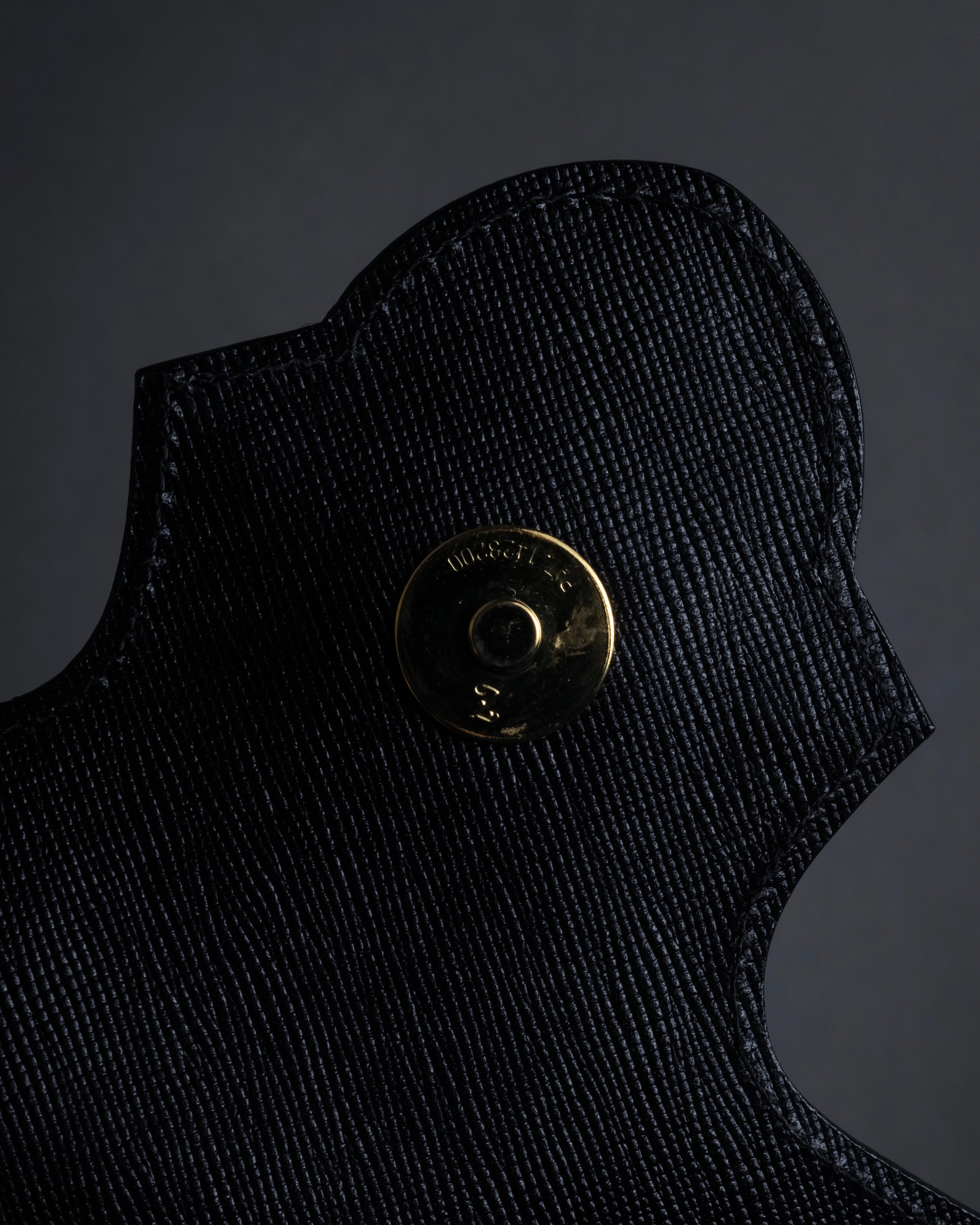 "YVES SAINT LAURENT" Cassandra logo engraved flap design leather bag