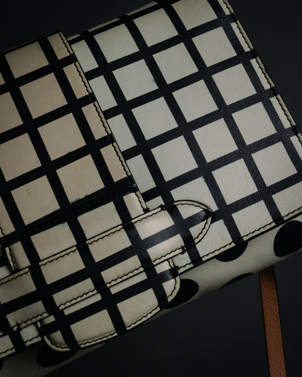 “michino PARIS” 2010’s Graphic pattern salut shoulder bag