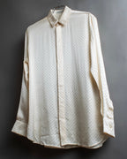 "Saint Laurent Paris" 100% silk rhinestone design shirt