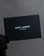 "Saint Laurent" Crocodile embossed leather bi-fold money clip