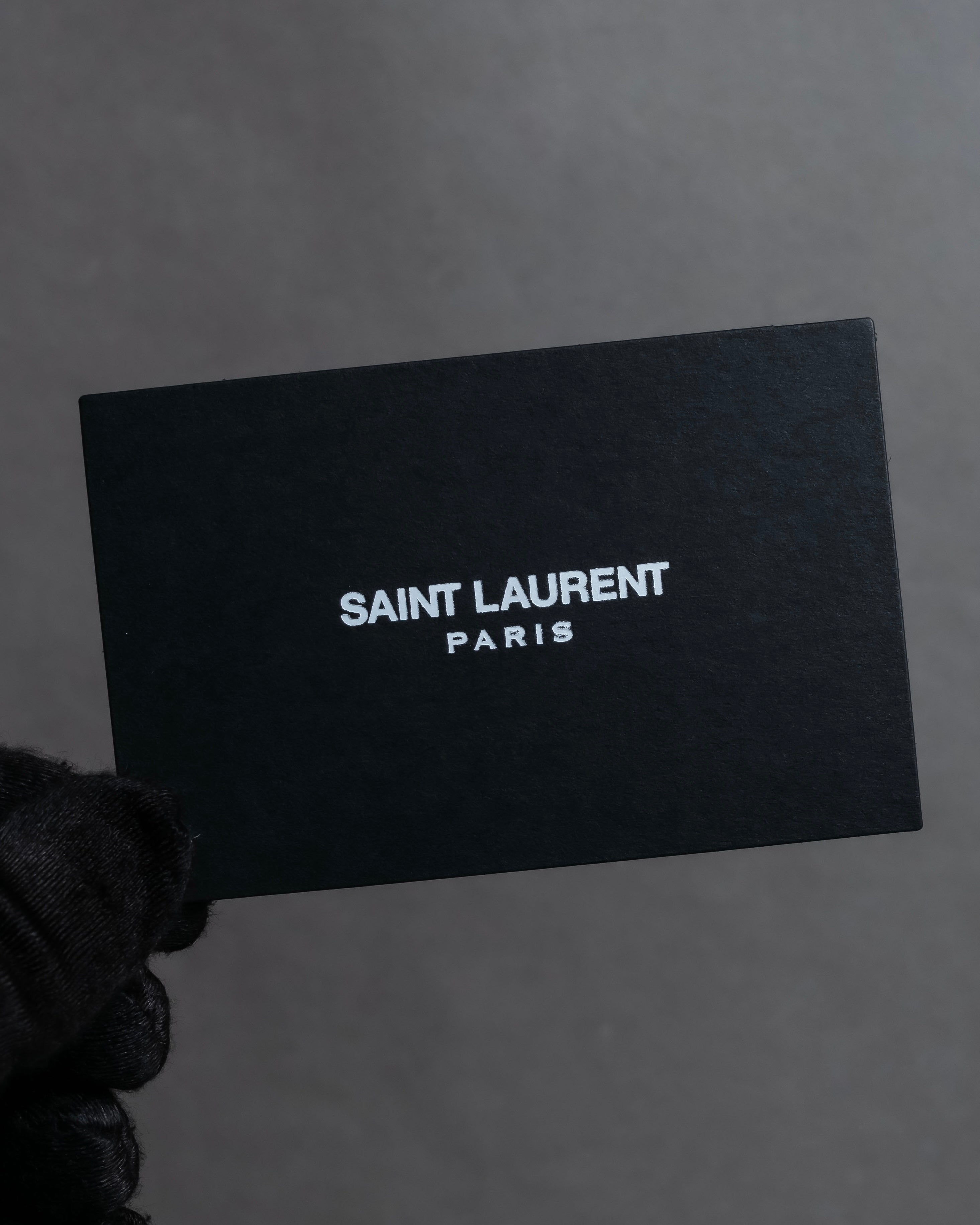 "Saint Laurent" Crocodile embossed leather bi-fold money clip