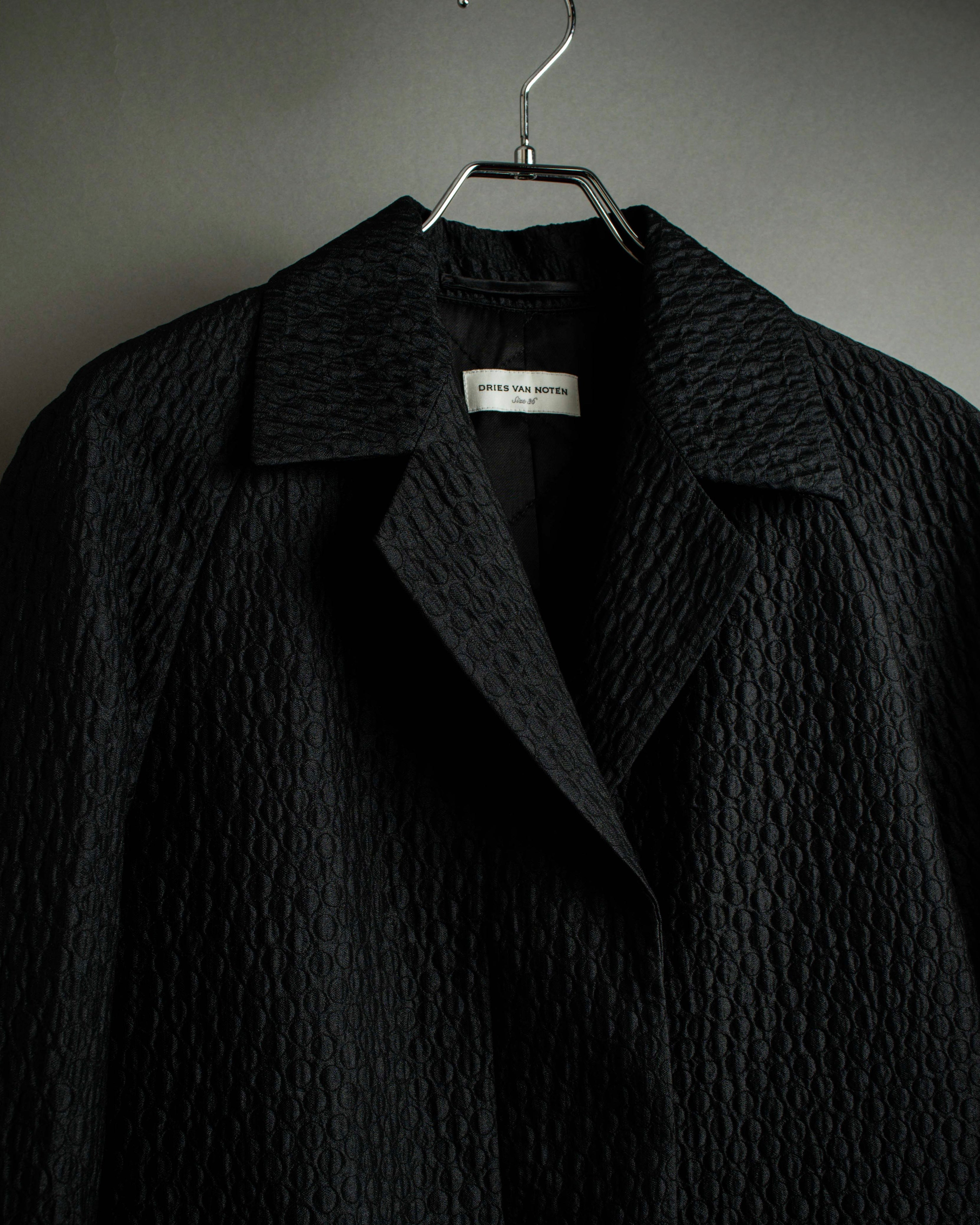"DRIES VAN NOTTEN" Relief  jaguard uneven design chester coat