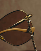 -SPECIAL- “GUCCI” 2016-2022 chain detailed oversized sunglasses