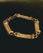 "Christian Dior" 70's-80's Sculptural twisted link bracelet