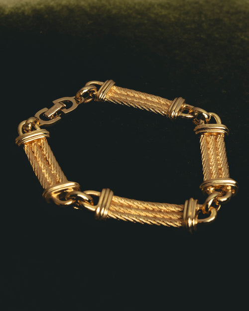 "Christian Dior" 70's-80's Sculptural twisted link bracelet