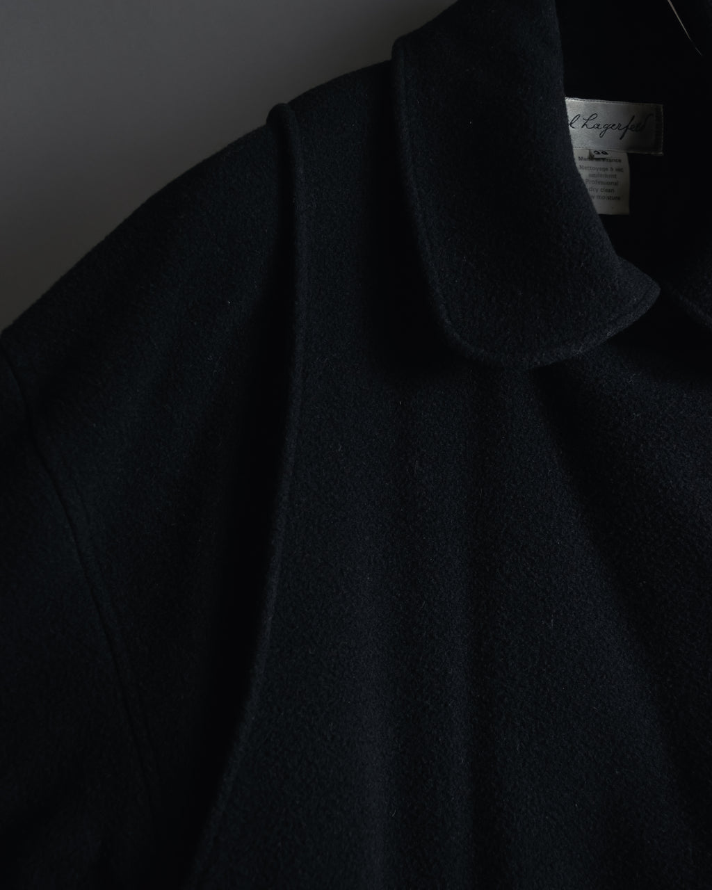 "Karl Lagerfeld" 80's-90's Round collar curvaceous coat