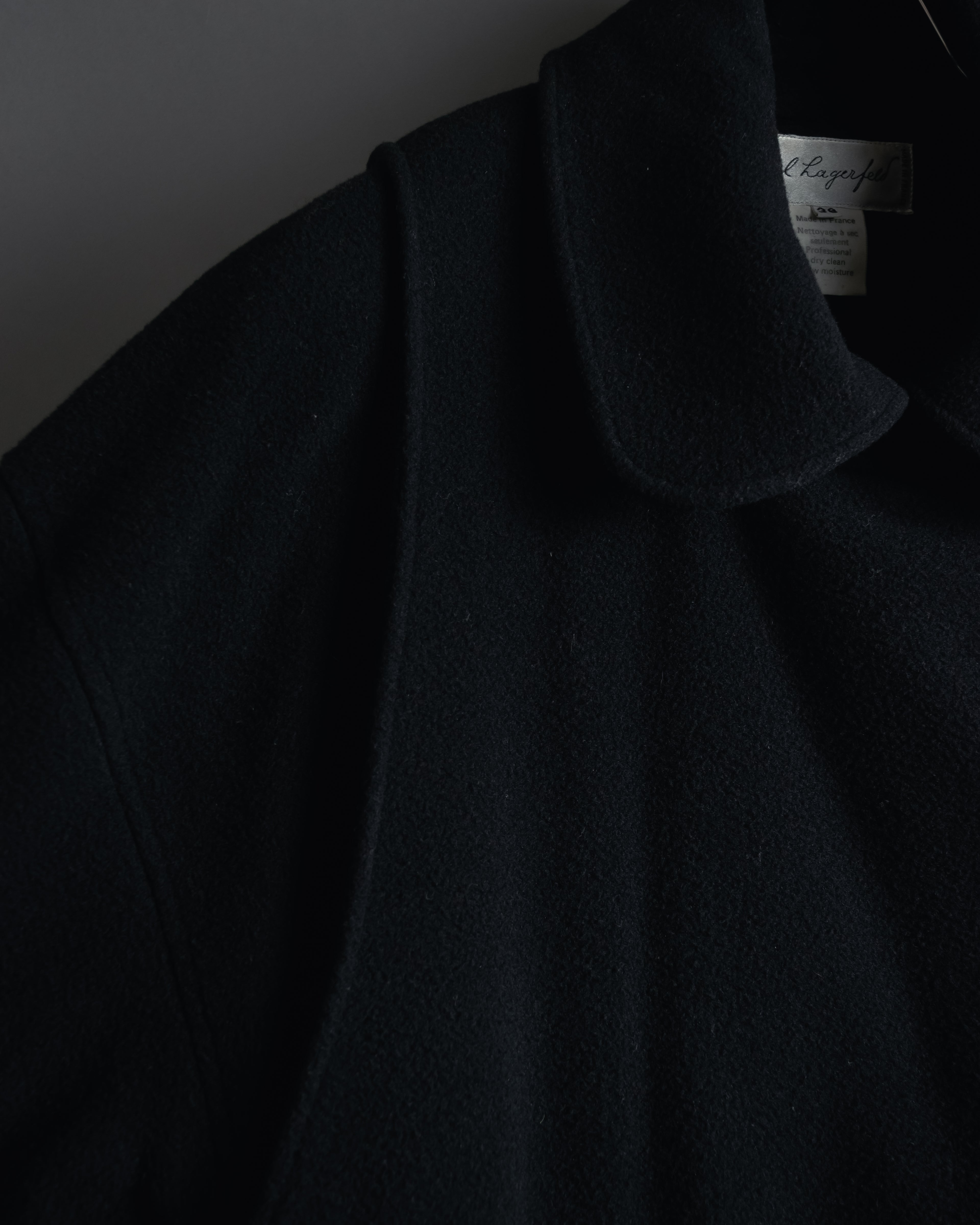 "Karl Lagerfeld" 80's-90's Round collar curvaceous coat