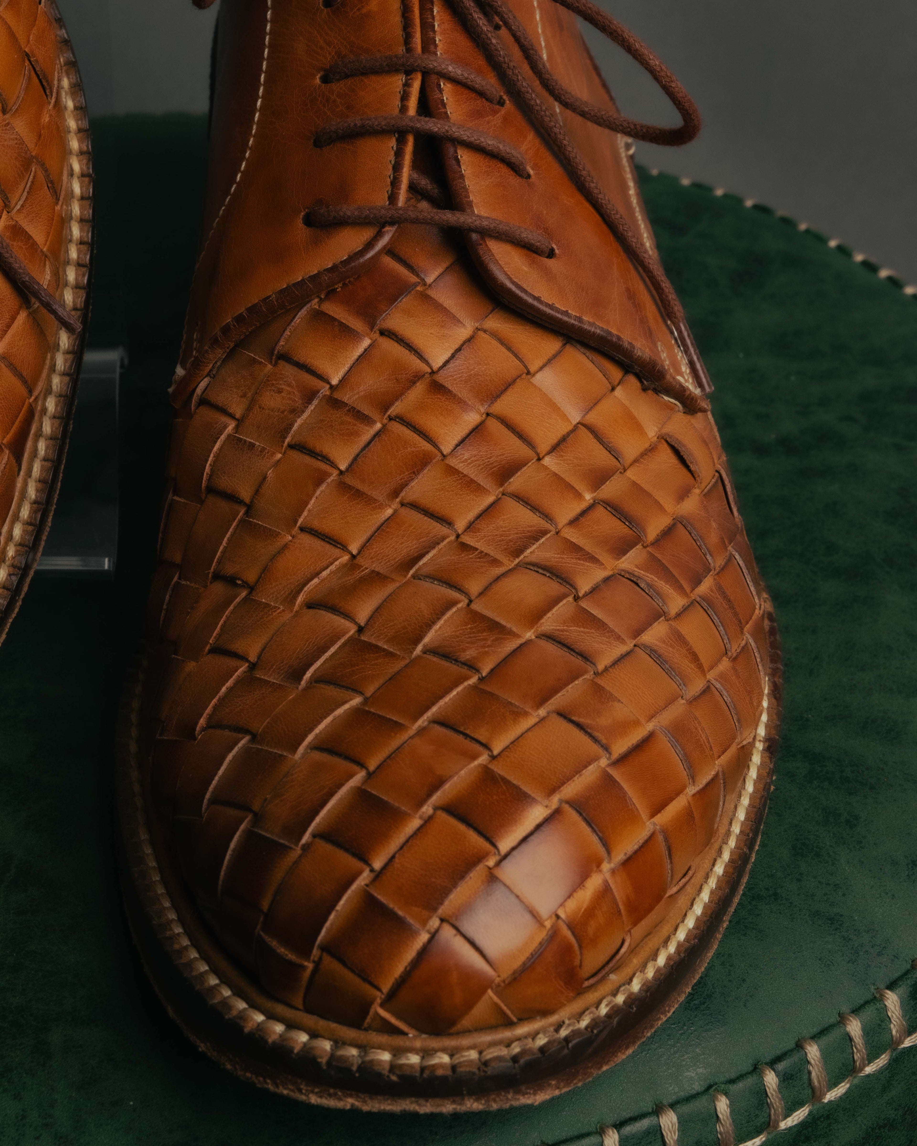 "Vintage" 90’s-00’s Handwoven derby shoes