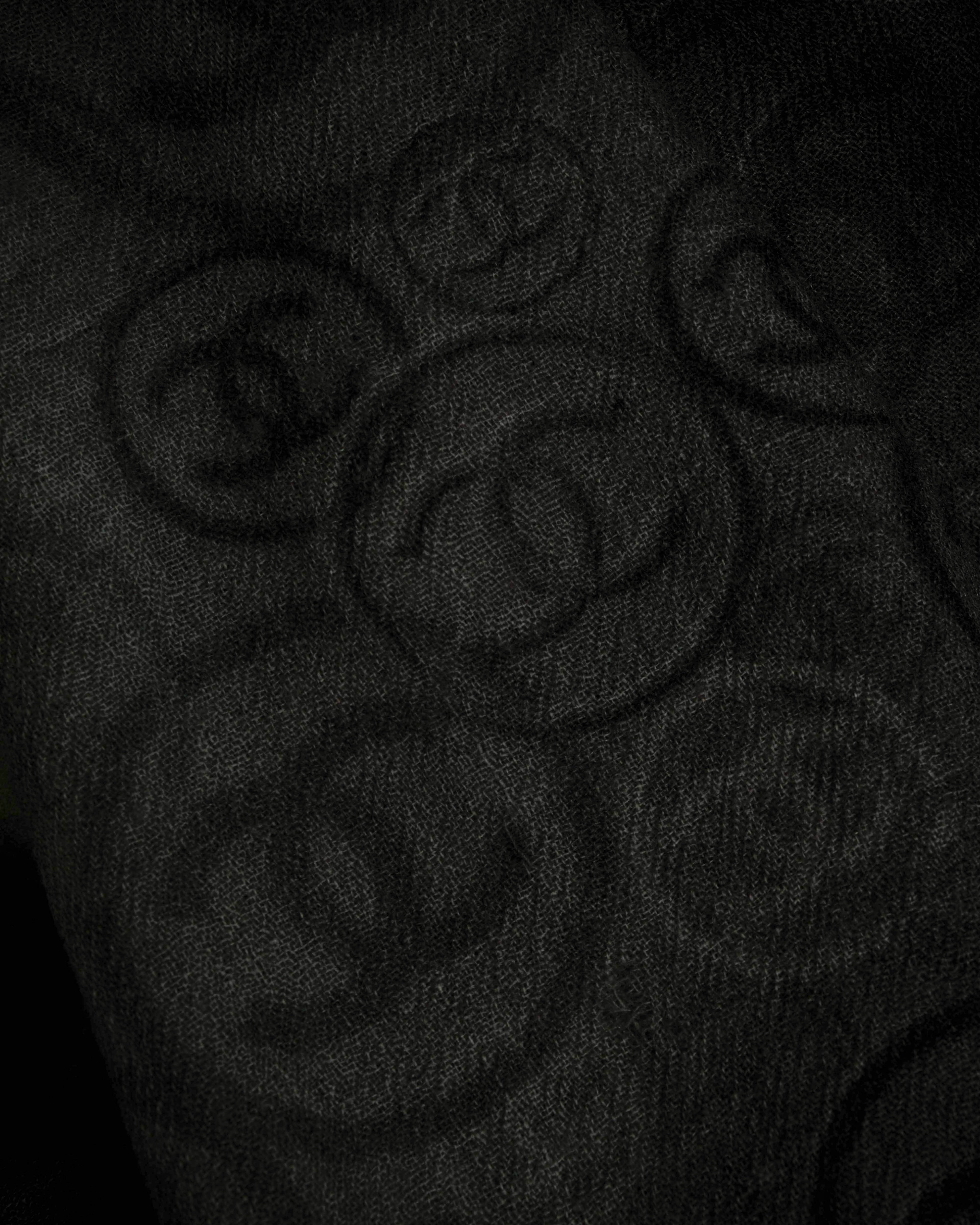 "CHANEL" Logo engraved design cashmere super large stole