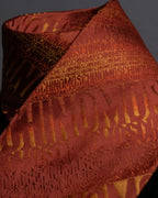 "MOSCHINO" Logo engraved patterned glossy silk necktie