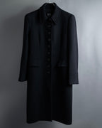 "GIANFRANCO FERRE" Multiple button sequences shaped long coat