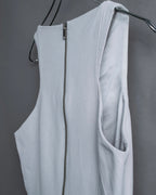 “Helmut Lang” Asymmetry designed v neck one piece