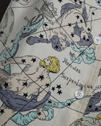 "HERMES" Margiela period Les Étoiles, Stars silk shirt