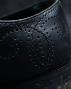 "LOUIS VUITTON" Belted hole design leather shoes