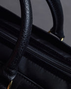 "Rudolph Valentino" Striped nylon combination 2-way boston bag