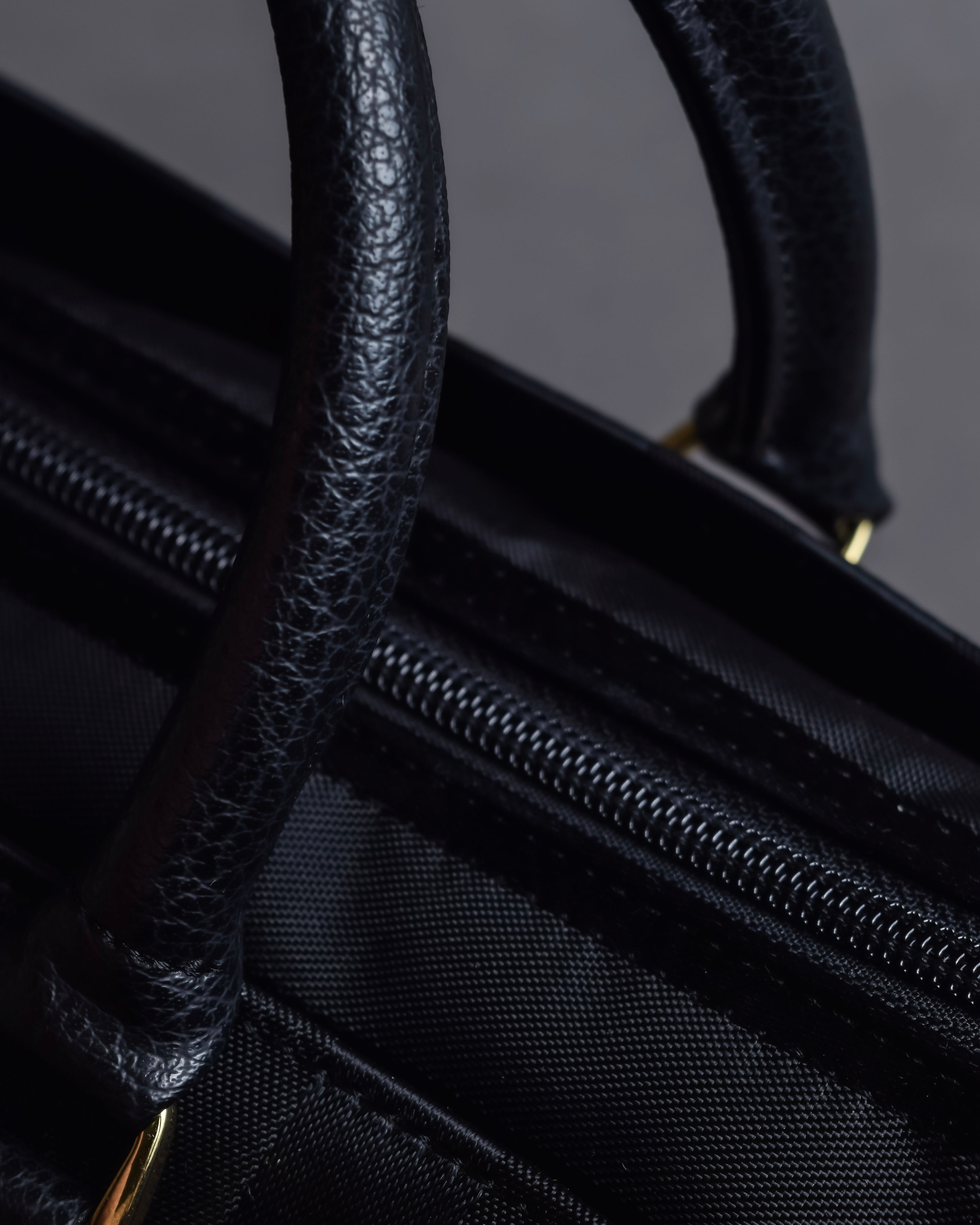 "Rudolph Valentino" Striped nylon combination 2-way boston bag