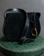 "GUCCI" Interlocking G design suede bag