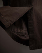 "BURBERRY" Subdued tone military detail mid-length trench coat