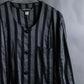 "Vintage thick-pitch stripe round neck jacket"