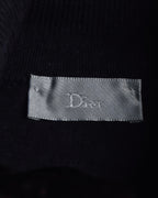 "DIOR" Edith Slimane period double high neck processing knit