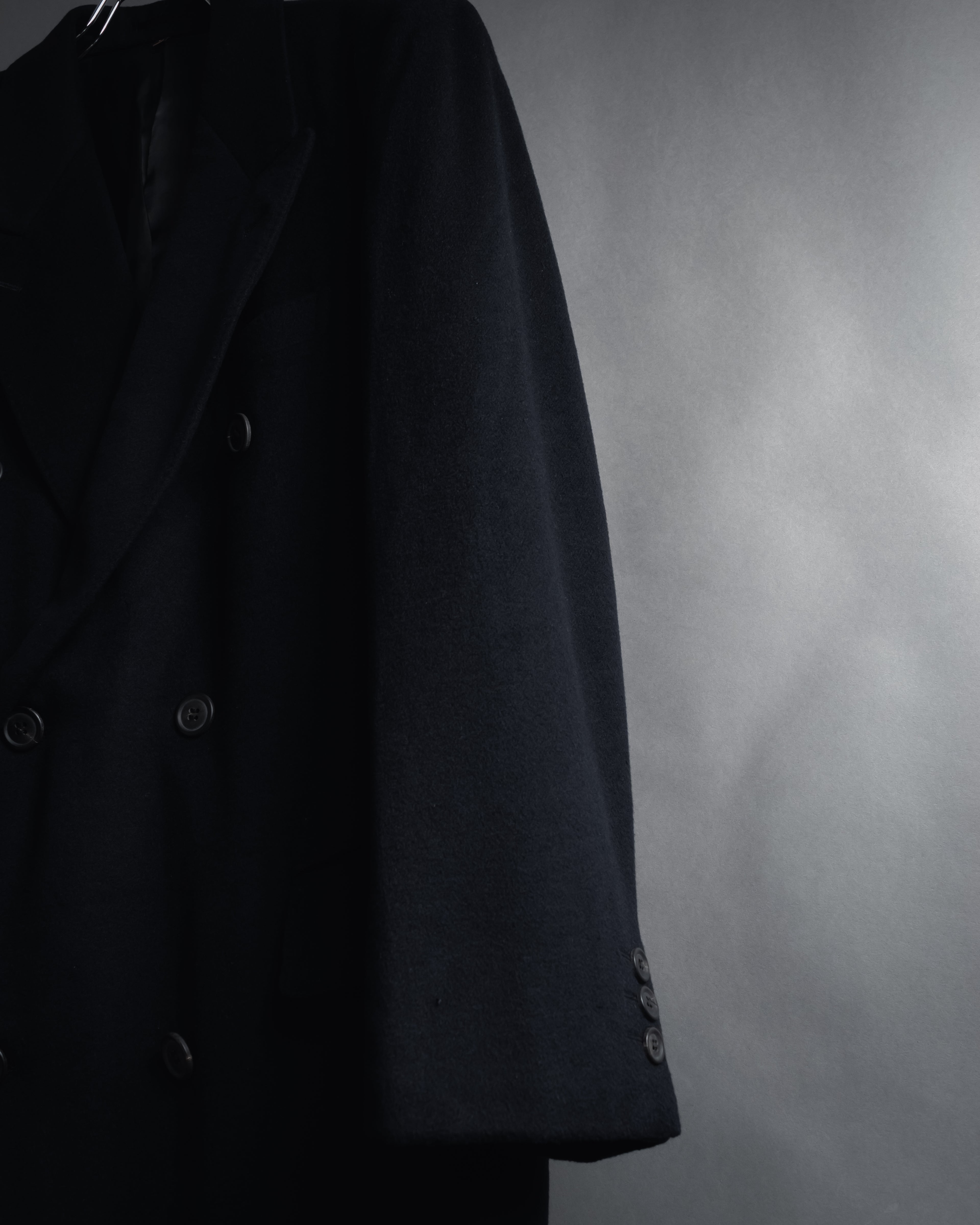 Abrigo doble botonadura de lana de los años 90 de YVES SAINT LAURENT