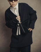 –SPECIAL– “Maison Margiela”
2018 season Deep v-neck elbow patch waffle knit