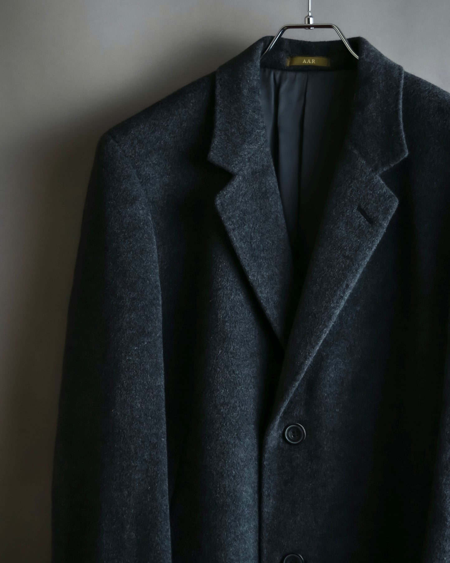 "GIANERANCO FERRE" Angora wool blend long chester coat