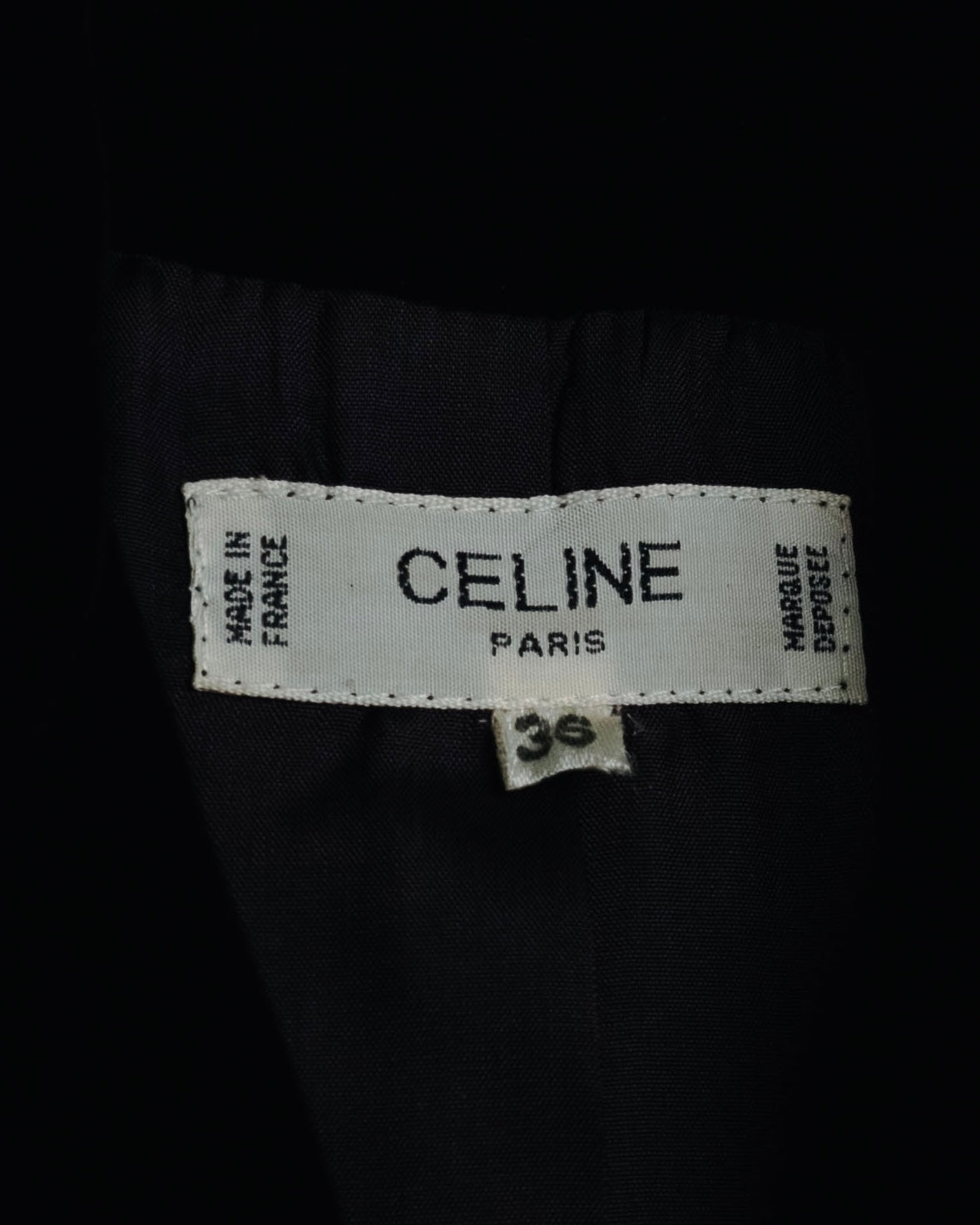 –SPECIAL– "CELINE" 70’s-80’s Classic tweed velvet-collar long coat