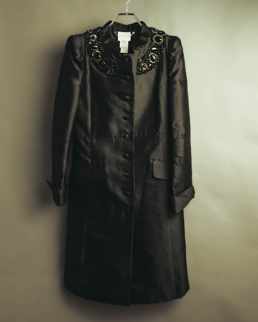 "CELINE" 00's Embellished silk coat