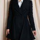 "Alexandar McQueen" Sarah Burton period large lapel double-breasted oversized mid length coat