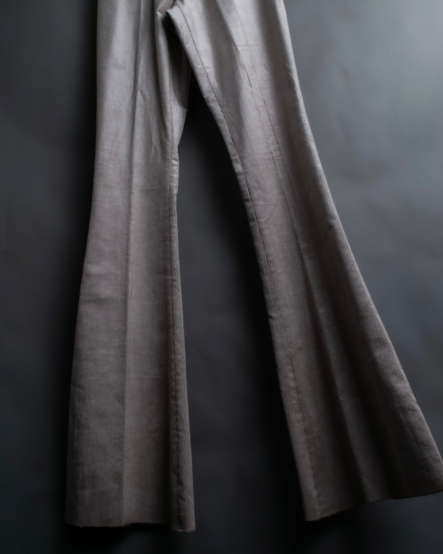 “GUCCI” silk blended corduroy flare pants