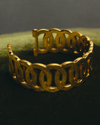 “Salvatore Ferragamo” 90’s-00’s Gancini motif gold bangle