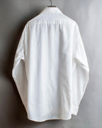 "YVES SAINT LAURENT" 1980's striped weave white shirt