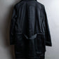 "BALENCIAGA" Glossy cotton military detail belted coat