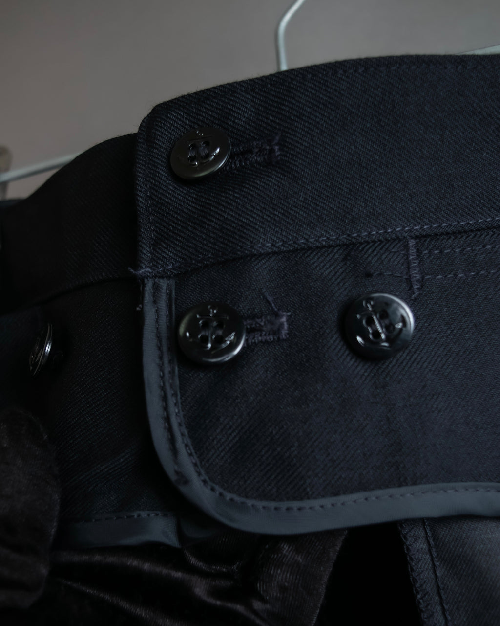 "US navy inspired lace back wide sailor pants"