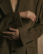 "CHRISTIAN DIOR MONSIEUR" 80's-90's Classic tailored wool melton chester coat