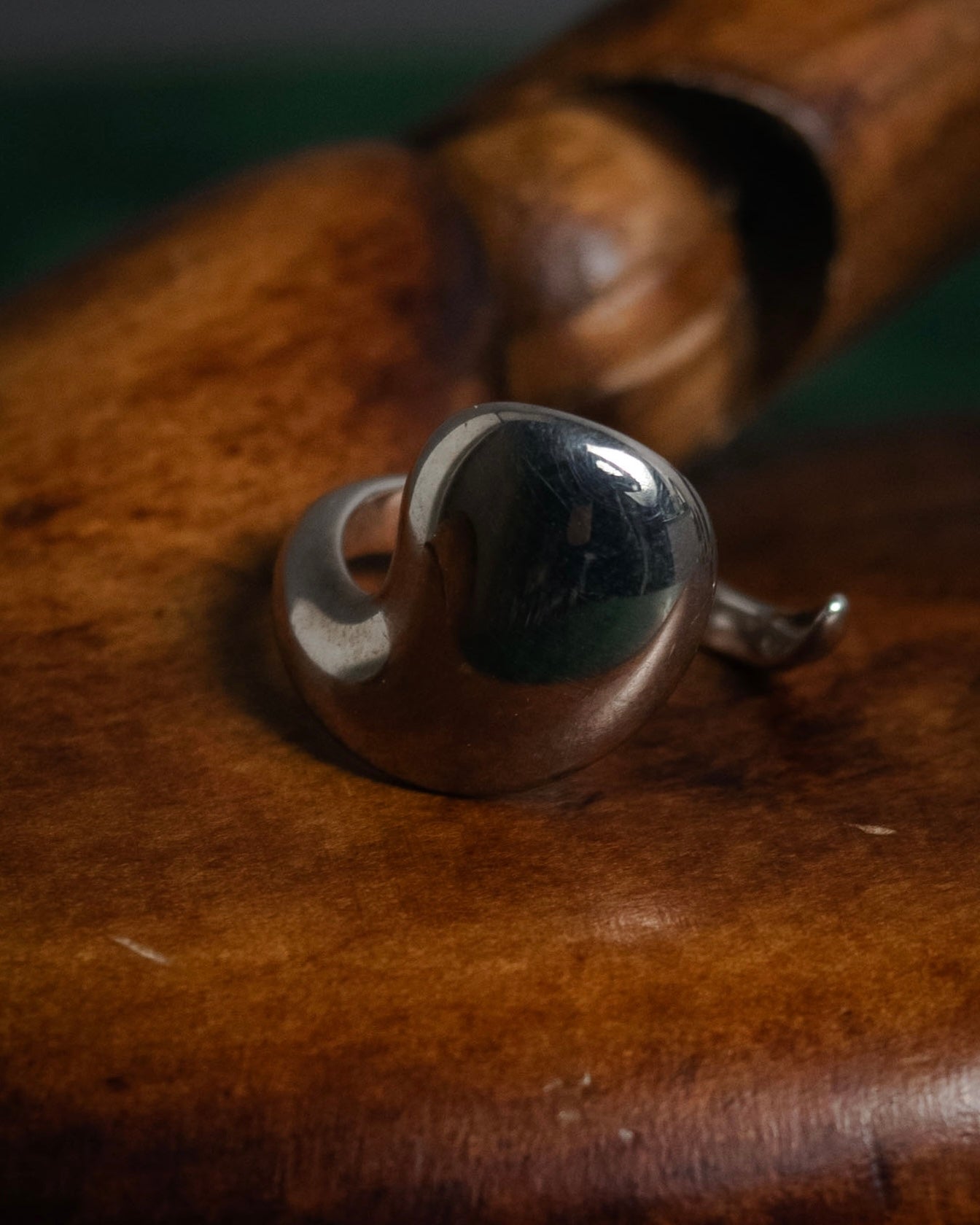 “Georg Jensen” 70’s-90’s Organic spiral silver ring