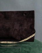 "MIU MIU" Belt strap design embossed leather hand bag