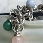 "Tiffany&Co" Multi-coloured stone motif silver bracelet