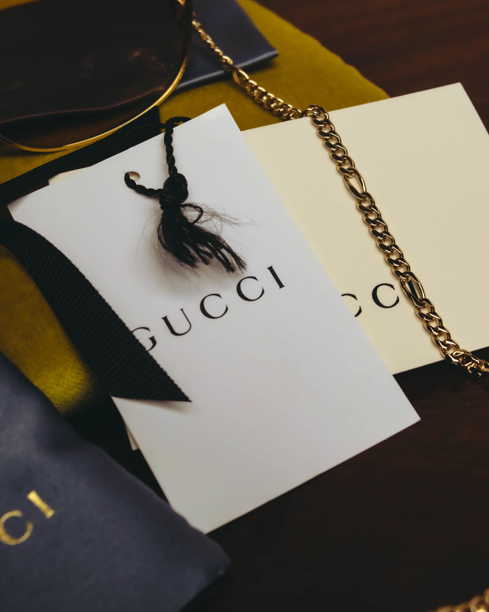 -SPECIAL- “GUCCI” 2016-2022 chain detailed oversized sunglasses