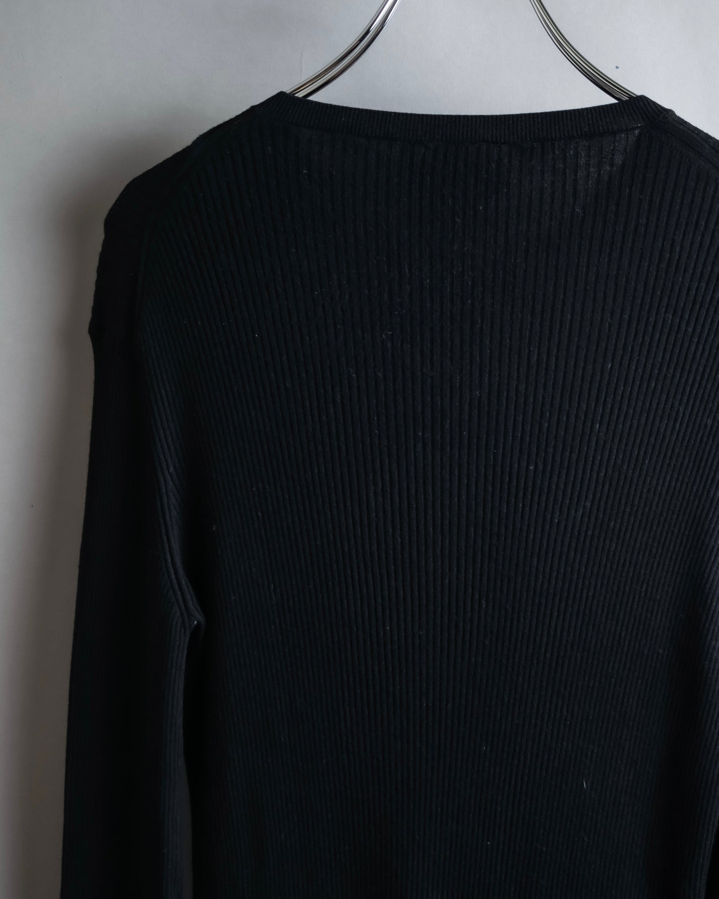 "PRADA" Ribbed black color pullover knit