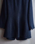 "VALENTINO" Wool boucle concealed front tailored jacket