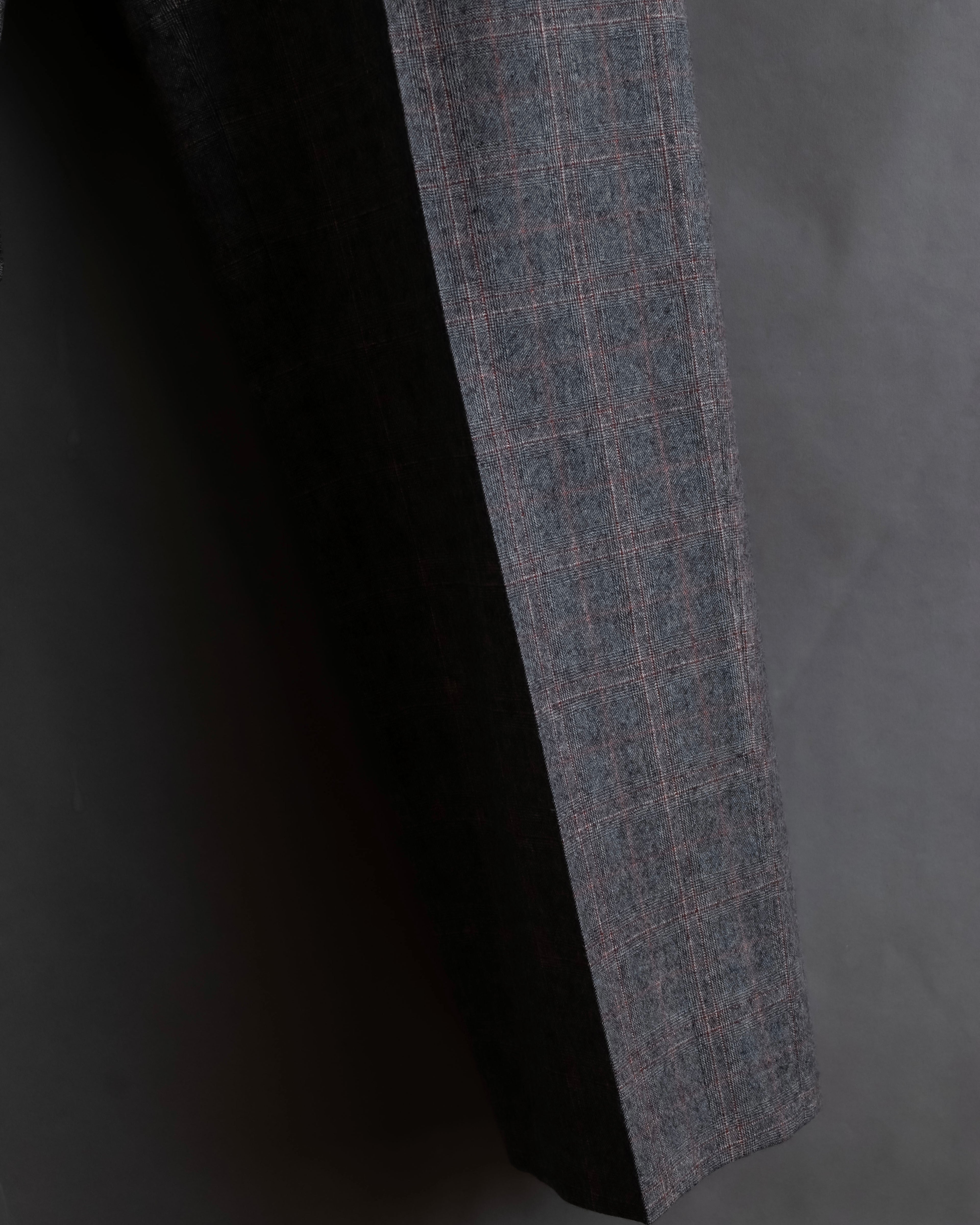"HERMES" Heather gray cashmere blend slacks