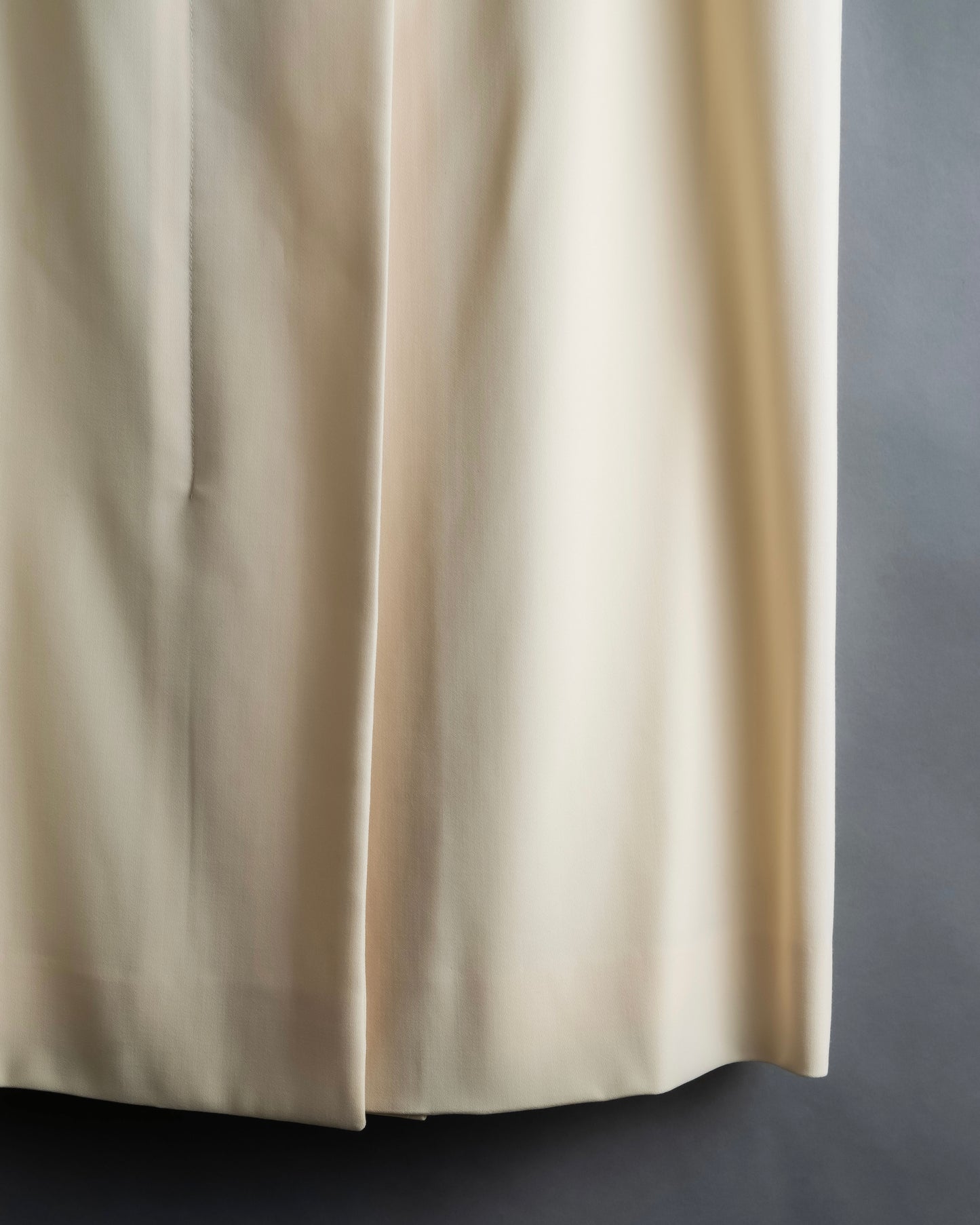 "HERMES" 100% wool ivory color flare skirt