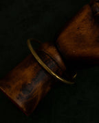 "STUDEBAKER" S-hook curved design gold brass bracelet