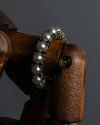 "Christian Dior" Eternity design pearl arrangement gold ring